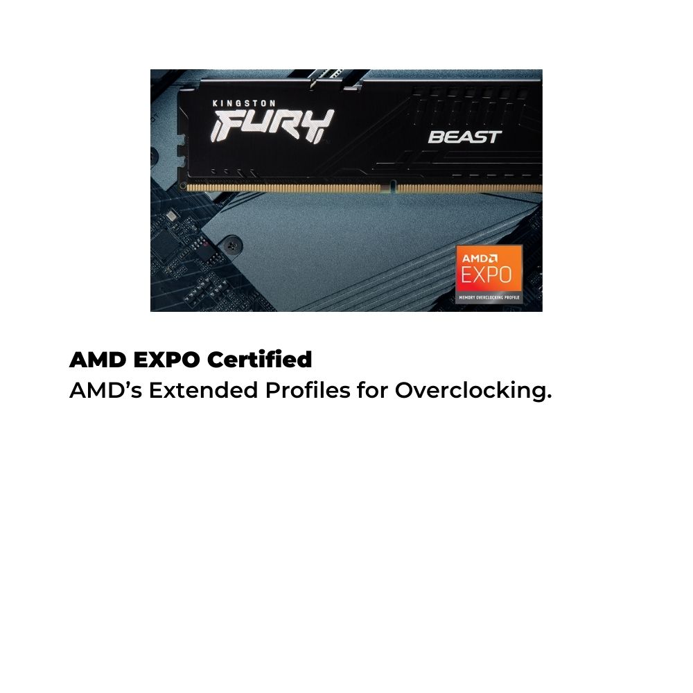 Kingston Fury Beast AMD Expo DDR5 Desktop Ram DIMM